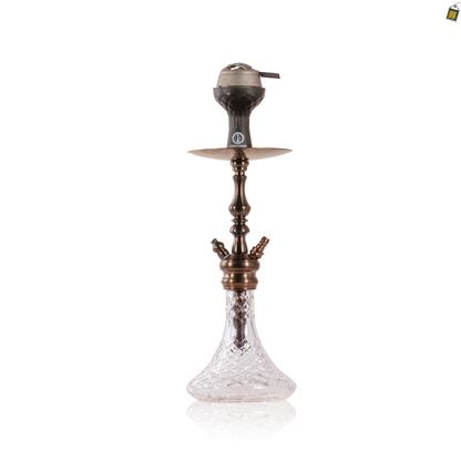 COCOYAYA Simba Hookah with Bag - Bronze Stem / Trans. Black Base