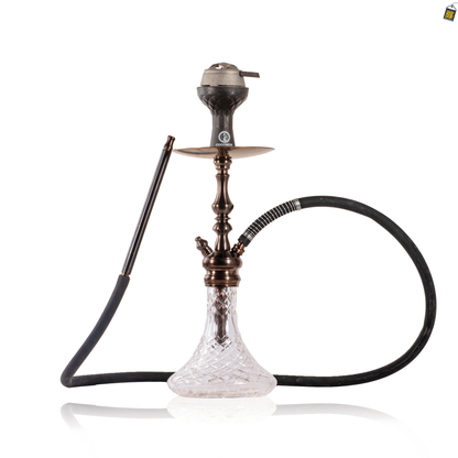 COCOYAYA Simba Hookah with Bag - Bronze Stem / Trans. Black Base