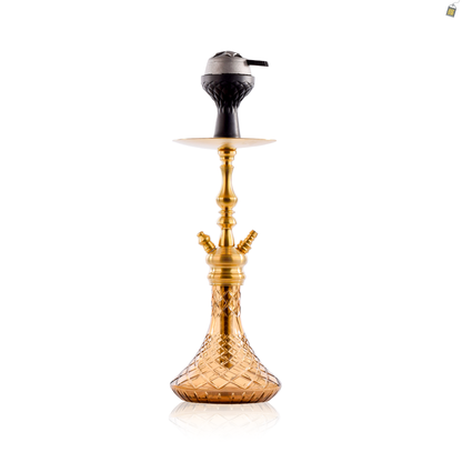 COCOYAYA Simba Hookah with Bag - Golden (Gold Base)