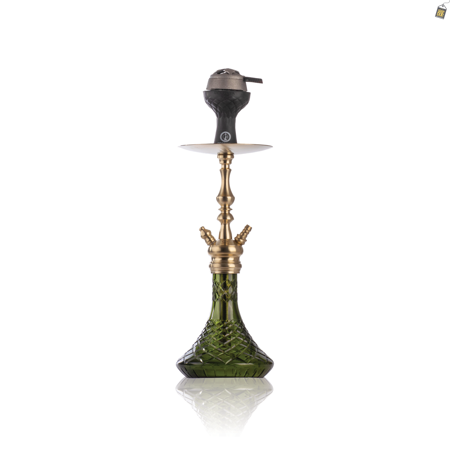 COCOYAYA Simba Hookah with Bag - Champagne Stem / Green Base