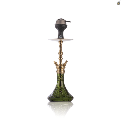 COCOYAYA Simba Hookah with Bag - Champagne Stem / Green Base