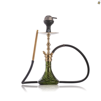 COCOYAYA Simba Hookah with Bag - Champagne Stem / Green Base