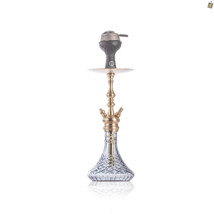 COCOYAYA Simba Hookah with Bag - Champagne Stem / Transparent Base