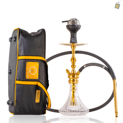 COCOYAYA Simba Hookah with Bag- Gold Stem / Transparent CGB Base