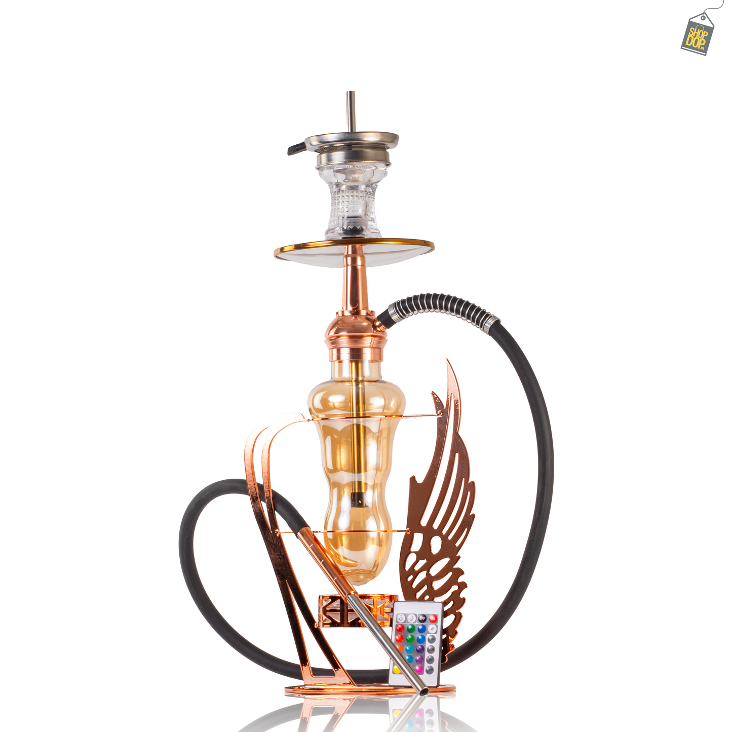 Skyblade Hookah with LED Light - Rose Gold