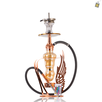 Skyblade Hookah with LED Light - Rose Gold