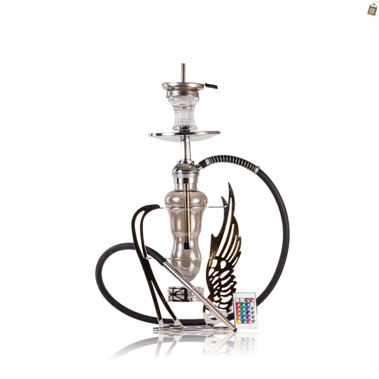 Skyblade Hookah with LED Light - Silver