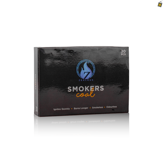 Smokers Brick Silver Coal for Hookah - 30pcs