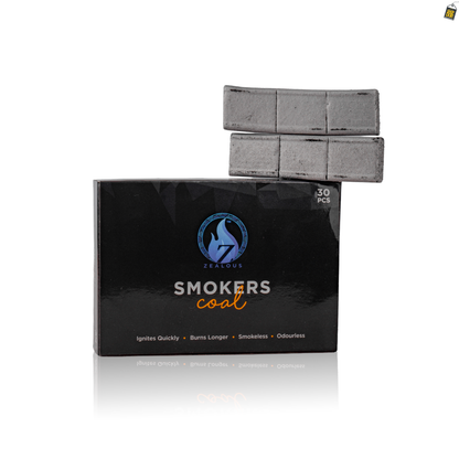 Smokers Brick Silver Coal for Hookah - 30pcs