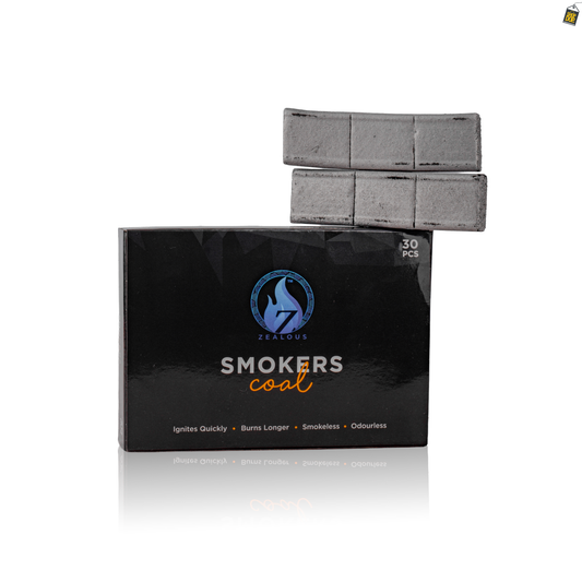 Smokers Brick Silver Coal for Hookah - 30pcs