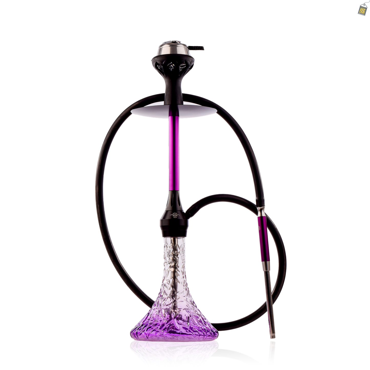 Smoke Rider Hookah with Bag - Purple