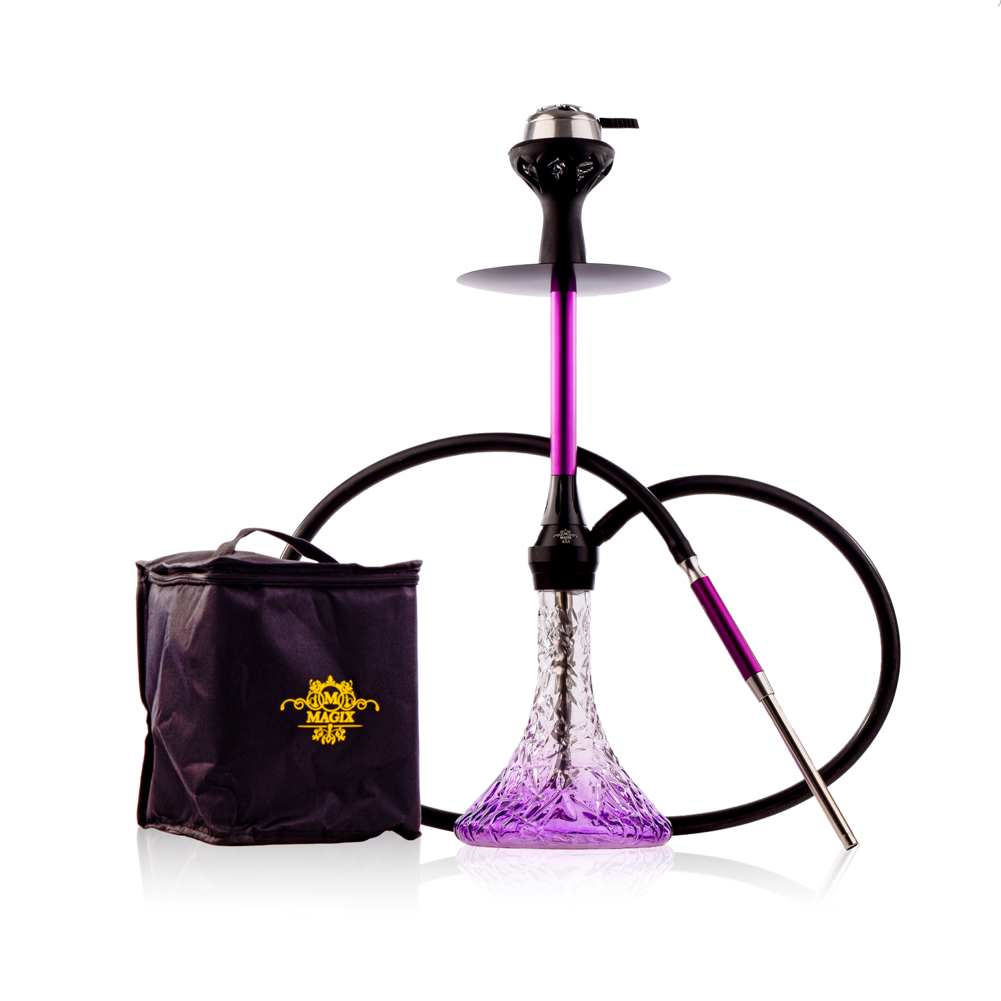 Smoke Rider Hookah with Bag - Purple