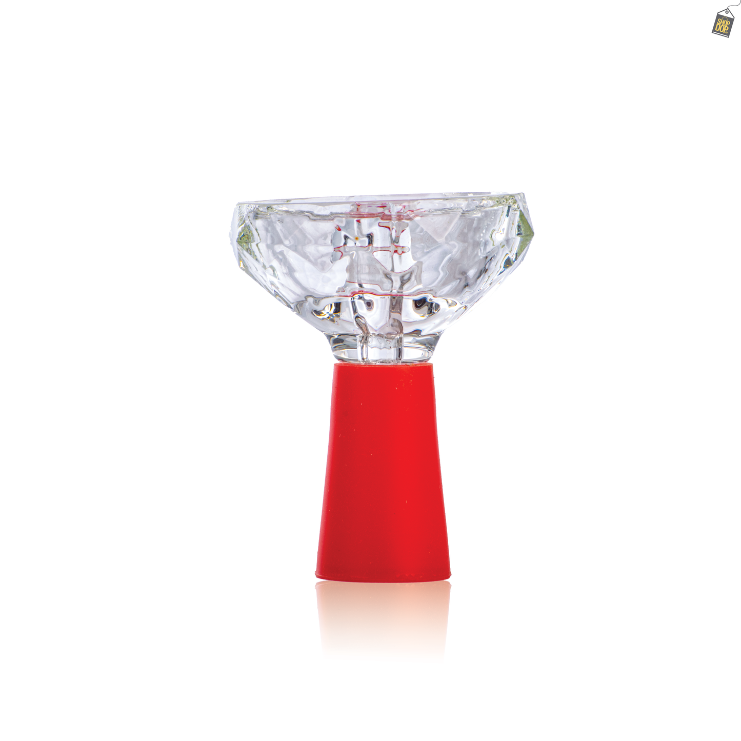Space Glass Phunnel Hookah Bowl Chillum - Red