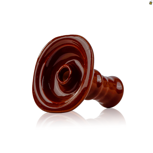 Volka Square Ceramic Single Hole Hookah Phunnel with Box - Brown