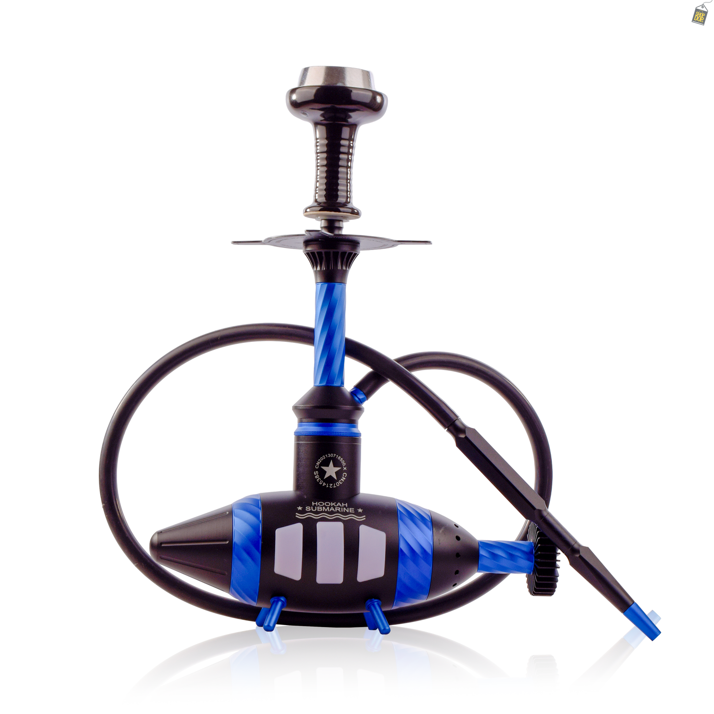 Submarine Hookah with LED Light- Blue