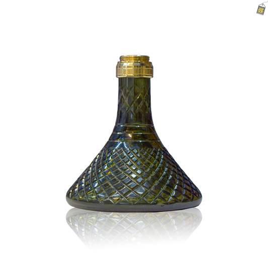 VG France Sultan Hookah - Replacement Base Only with Gold Lock (Emerald Green Base)
