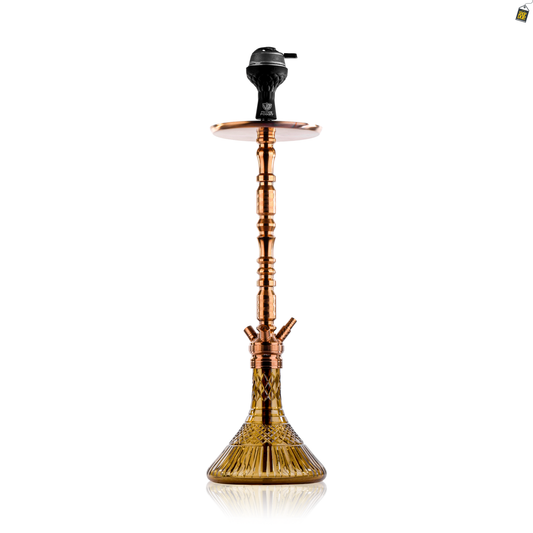 Sultan Igor Hookah with 2 Bags - Brown Base / Bronze Stem