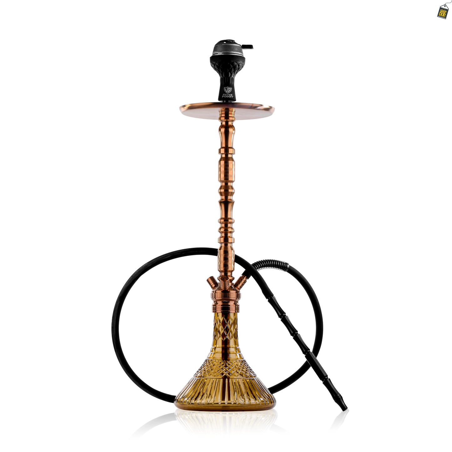 Sultan Igor Hookah with 2 Bags - Brown Base / Bronze Stem