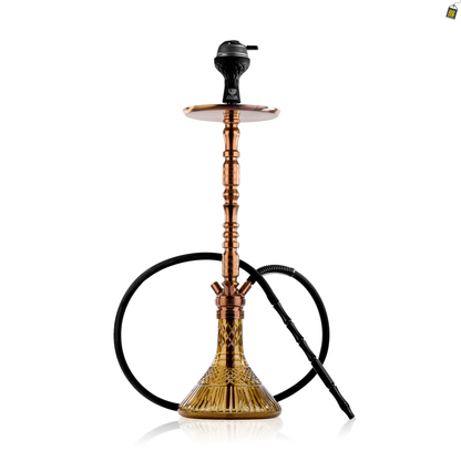 Sultan Igor Hookah with 2 Bags - Brown Base / Bronze Stem