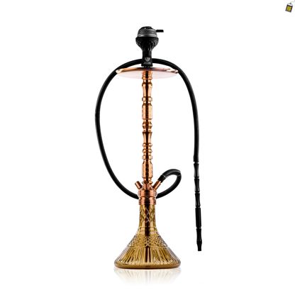 Sultan Igor Hookah with 2 Bags - Brown Base / Bronze Stem
