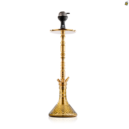 Sultan Igor Hookah with 2 Bags - Grey Base / Gold Stem