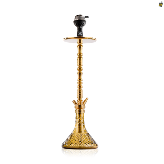 Sultan Igor Hookah with 2 Bags - Grey Base / Gold Stem