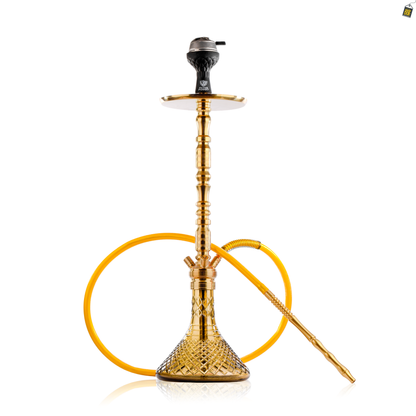 Sultan Igor Hookah with 2 Bags - Grey Base / Gold Stem