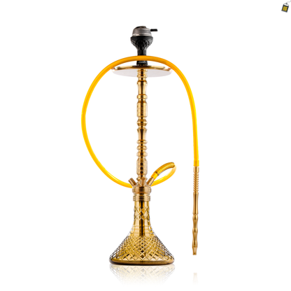 Sultan Igor Hookah with 2 Bags - Grey Base / Gold Stem