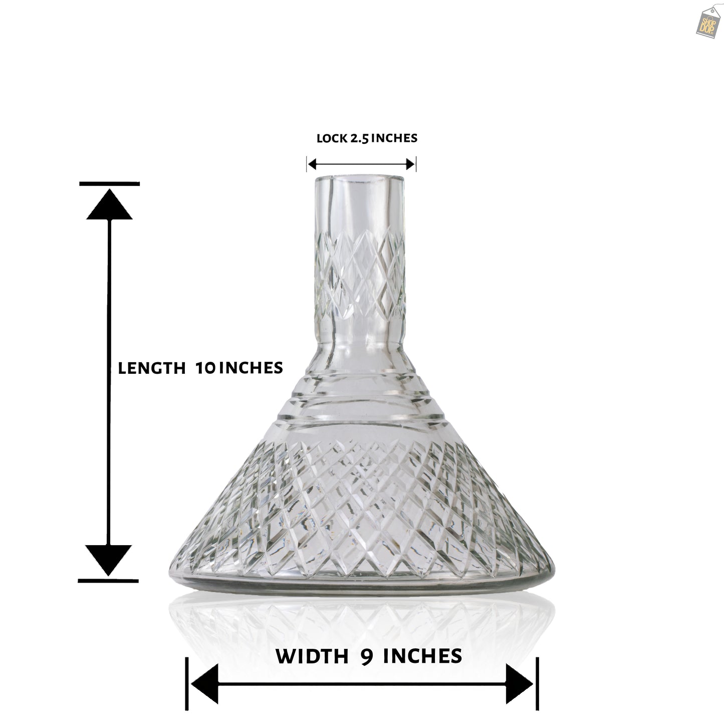 VG France Sultan Hookah - Replacement Base Only without Lock (Transparent)