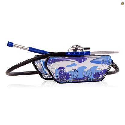 Designer Tank Hookah with LED Light - Blue