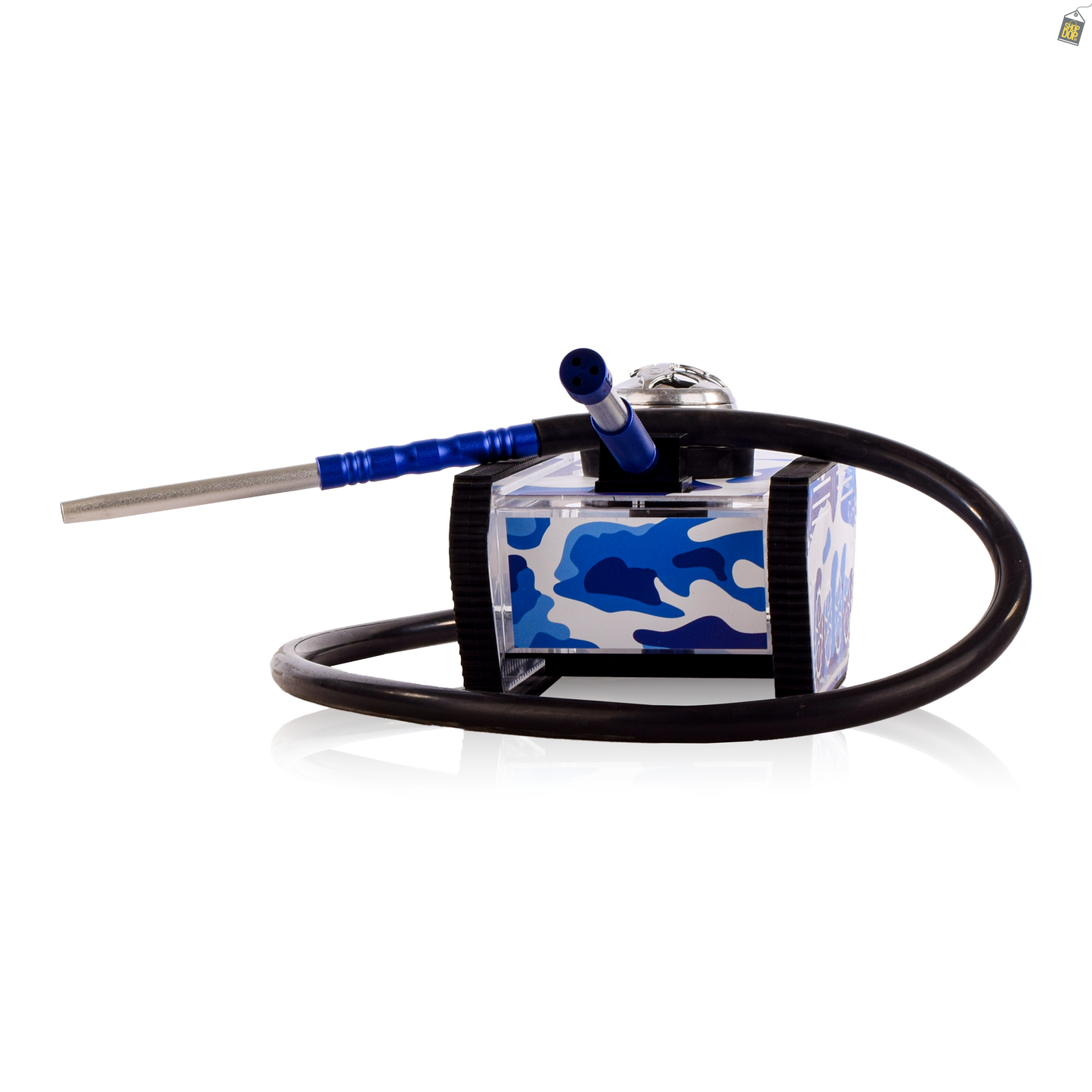 Designer Tank Hookah with LED Light - Blue