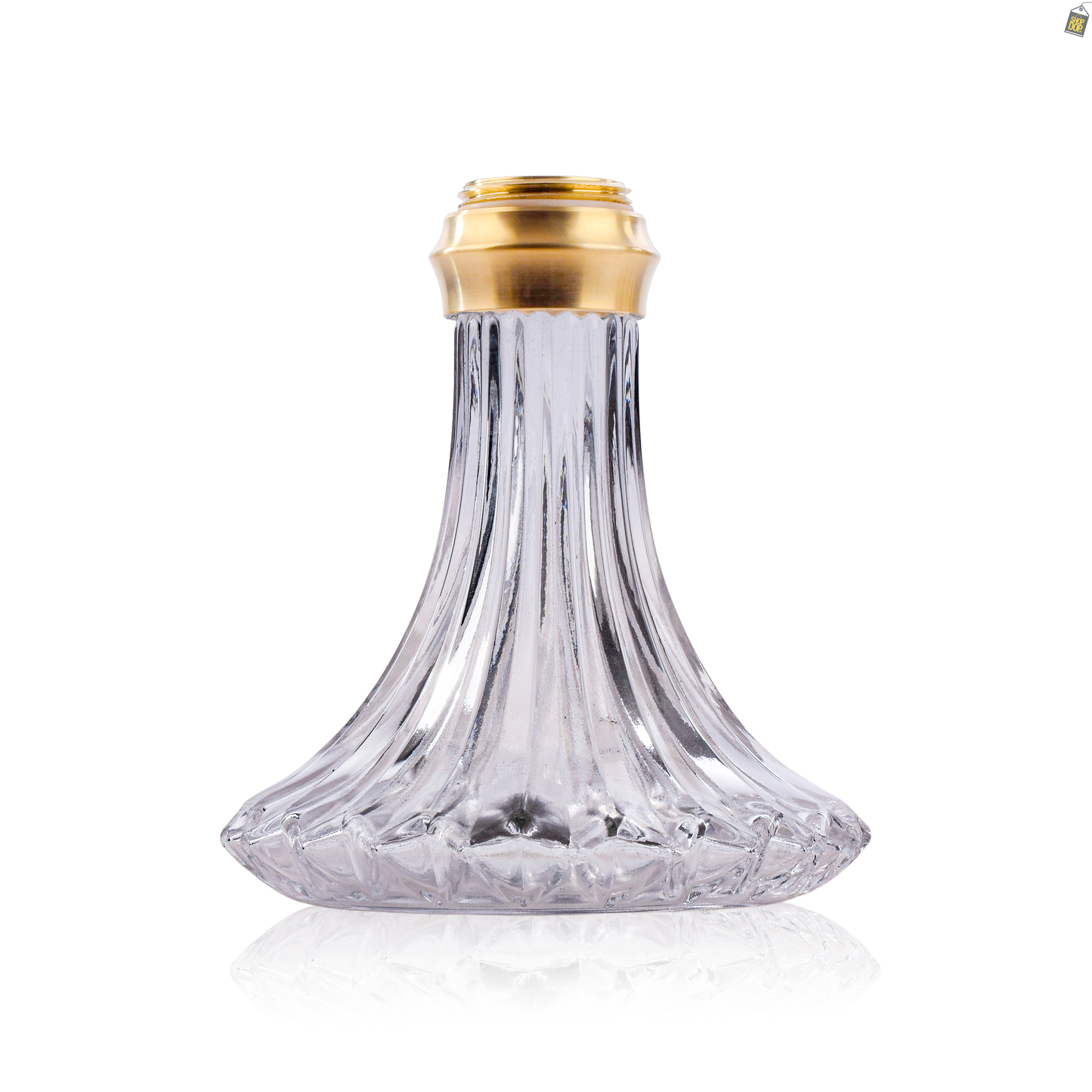 Bohemian Glass Hookah Replacement Base Only (with Gold lock)