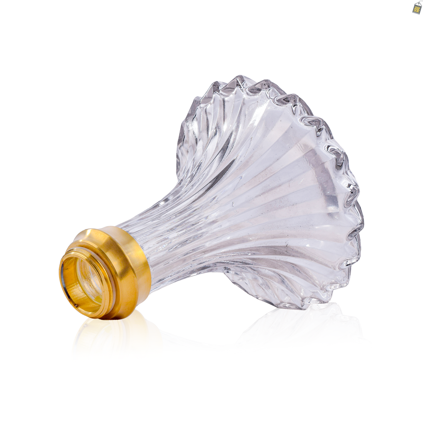 Bohemian Glass Hookah Replacement Base Only (with Gold lock)