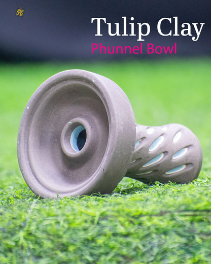 Tulip Clay Phunnel Chillum - Grey & Blue