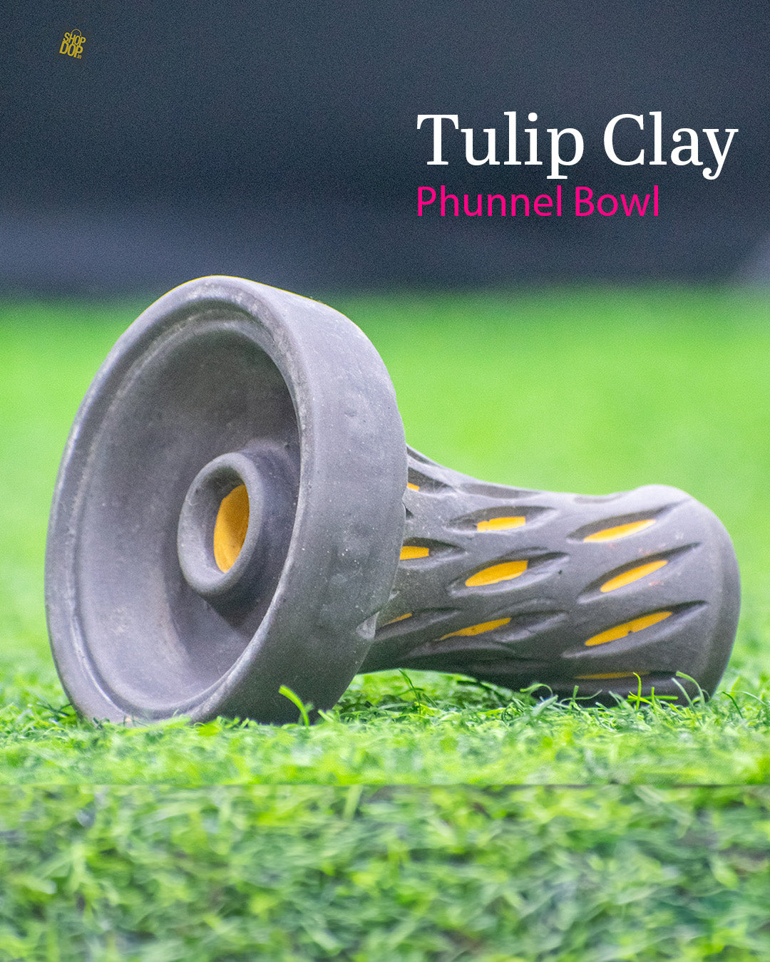 Tulip Clay Phunnel Chillum - Black & Orange