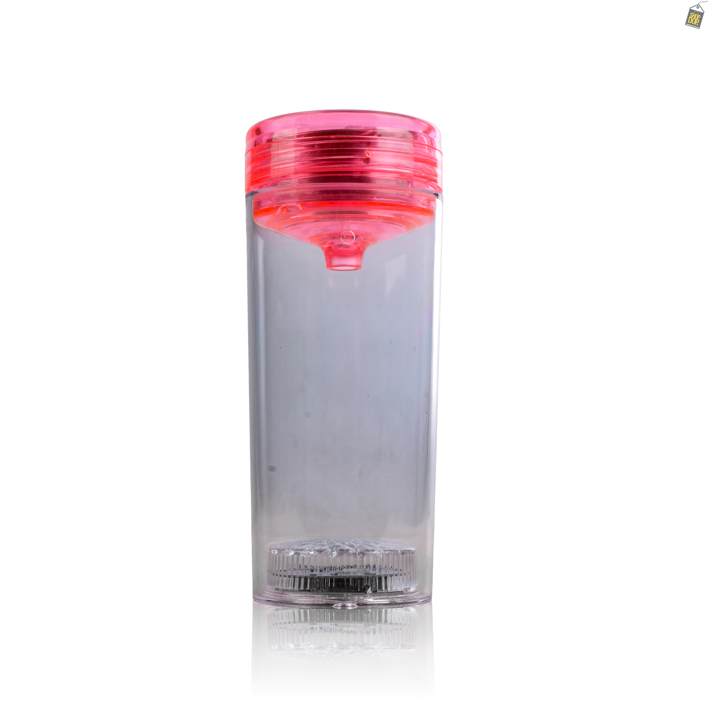 Acrylic Bottle Tumbler with LED Light - Pink