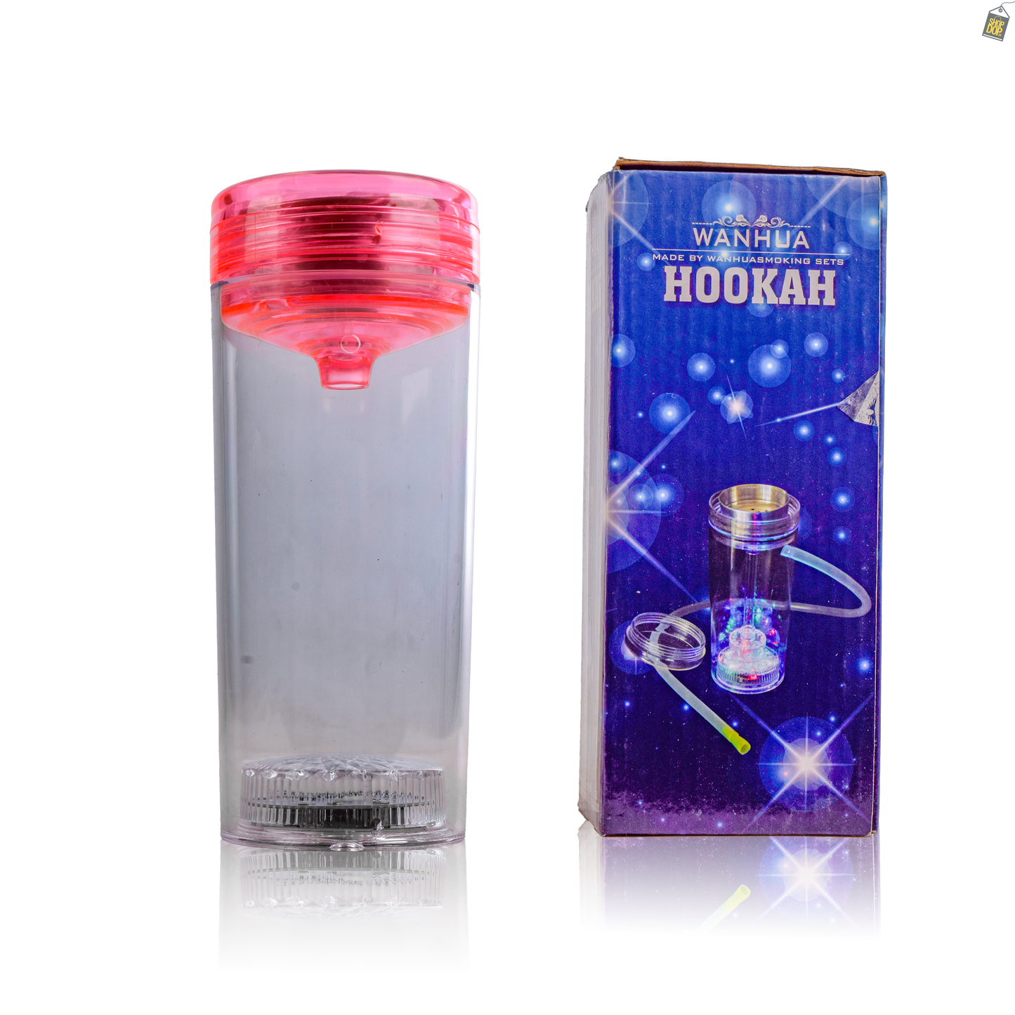 Acrylic Bottle Tumbler with LED Light - Pink