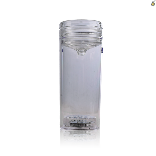 Acrylic Bottle Tumbler with LED Light - White