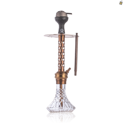 COCOYAYA Valeria DYA Hookah with Bag - Bronze Stem / Transparent Base