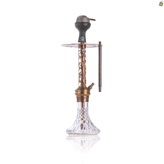 COCOYAYA Valeria Mesh Hookah with Bag - Bronze Stem / Transparent Base