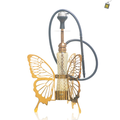 VG France Butterfly Hookah with 3 Bags (LED & Remote) - Bronze