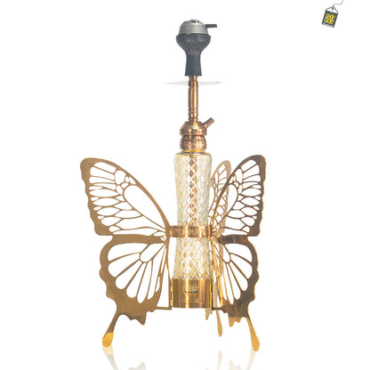 VG France Butterfly Hookah with 3 Bags (LED & Remote) - Bronze