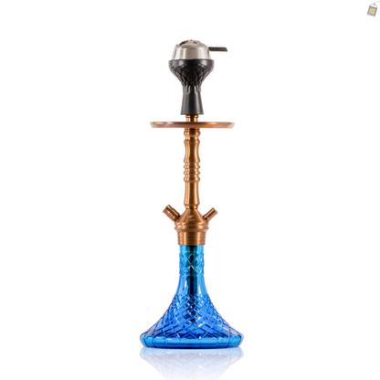 VG Joe L3 Hookah with Bag - Bronze Stem / Blue Base
