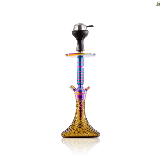 VG Joe Heygan Hookah with Bag - Rainbow Stem / Grey Base