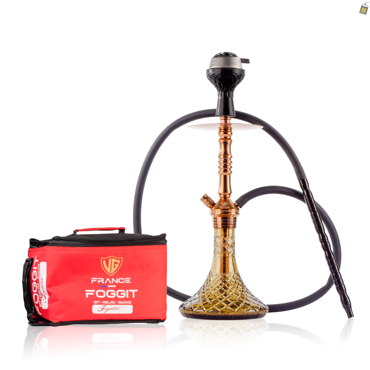 VG Joe L3 Hookah with Bag - Bronze Stem / Grey Base