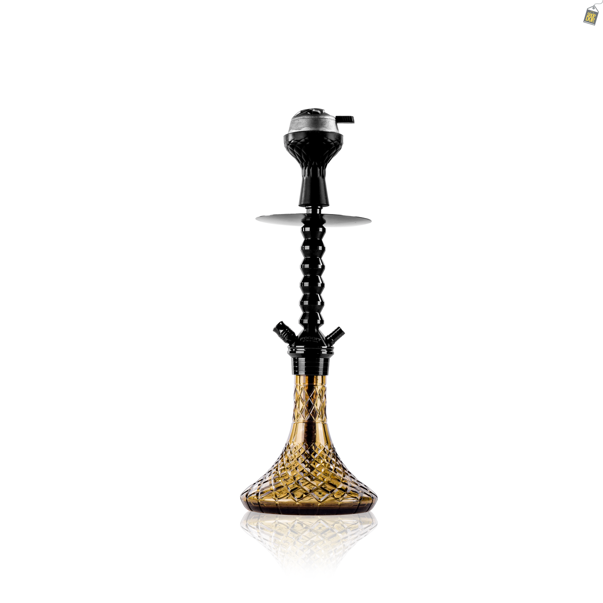 VG Joe Ladder Hookah with Bag -  Black Stem / Grey Base