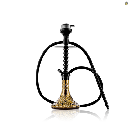 VG Joe Ladder Hookah with Bag -  Black Stem / Grey Base