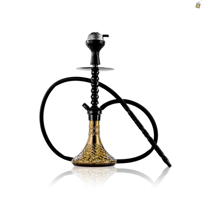 VG Joe Ladder Hookah with Bag -  Black Stem / Grey Base