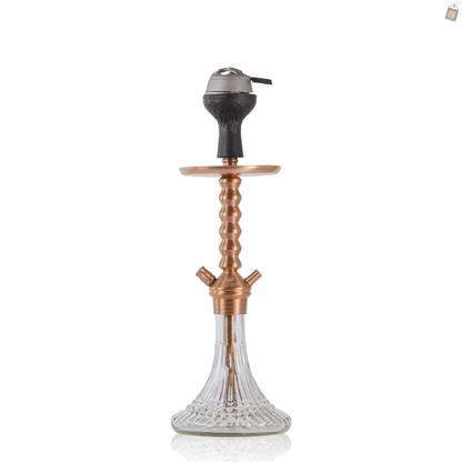 VG Joe Ladder Hookah with Bag - Bronze Stem / Transparent Line Base
