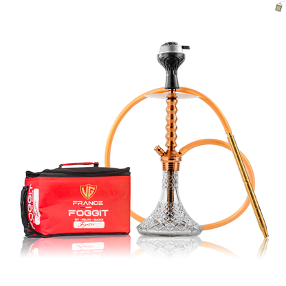 VG Joe Ladder Hookah with Bag - Bronze Stem / Transparent Base